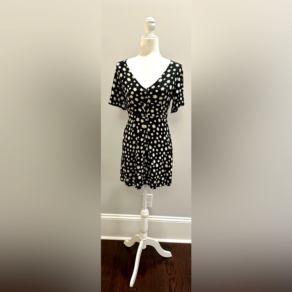 Black dress with flowers